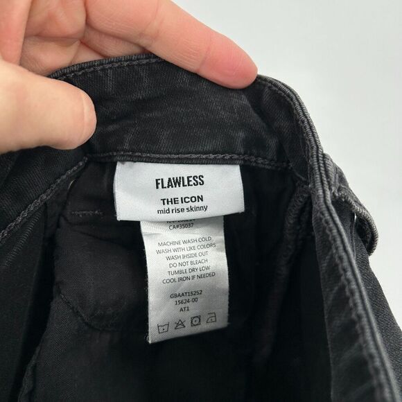 JOE'S JEANS Women's Black Wash Flawless The Icon Mid Rise Skinny Jeans Size 30 - Picture 7 of 8